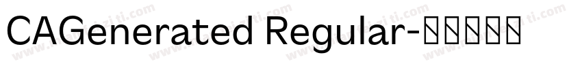 CAGenerated Regular字体转换